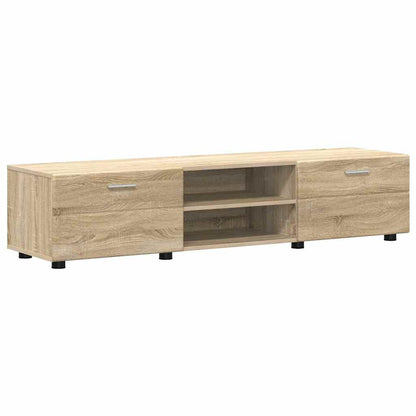 Set mobile TV con cassetto Rovere Sonoma Legno multistrato