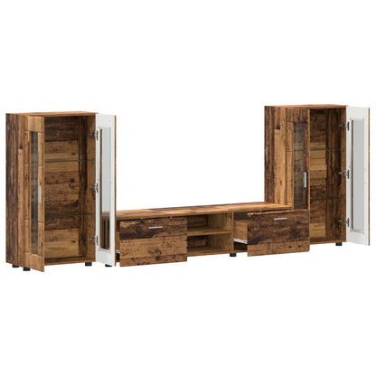 Set mobile TV FLORIN 3 pcs Legno vecchio Legno multistrato | homemem39