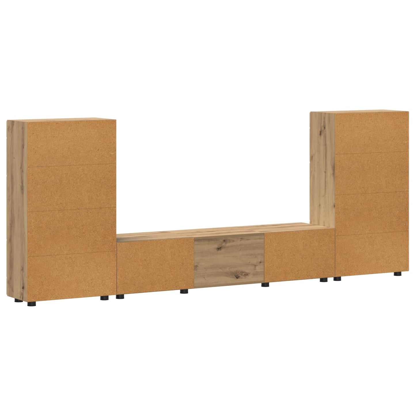 Set mobile TV FLORIN 3 pcs Rovere artigianale Legno multistrato