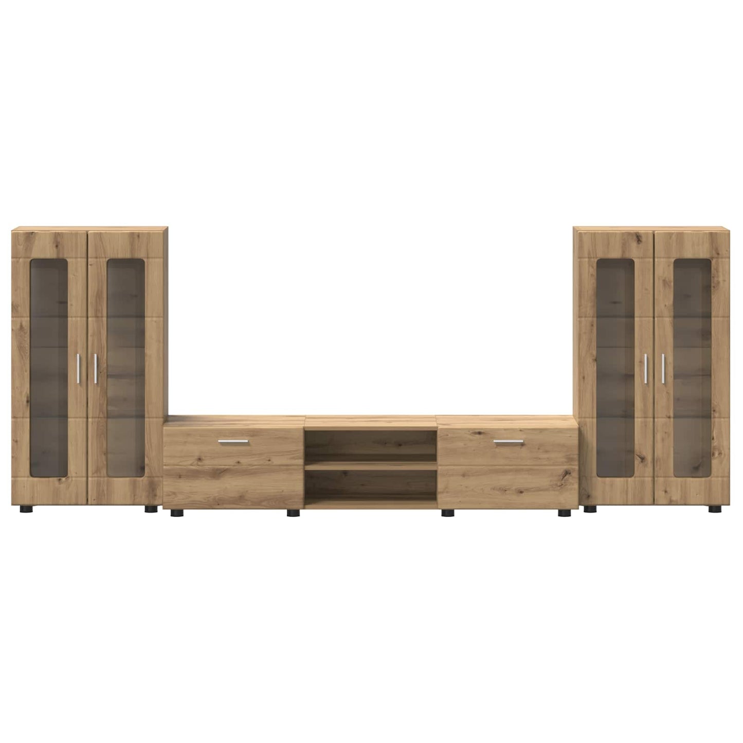 Set mobile TV FLORIN 3 pcs Rovere artigianale Legno multistrato | homemem39
