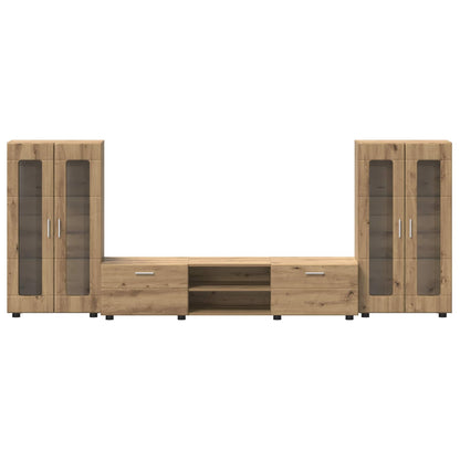 Set mobile TV FLORIN 3 pcs Rovere artigianale Legno multistrato