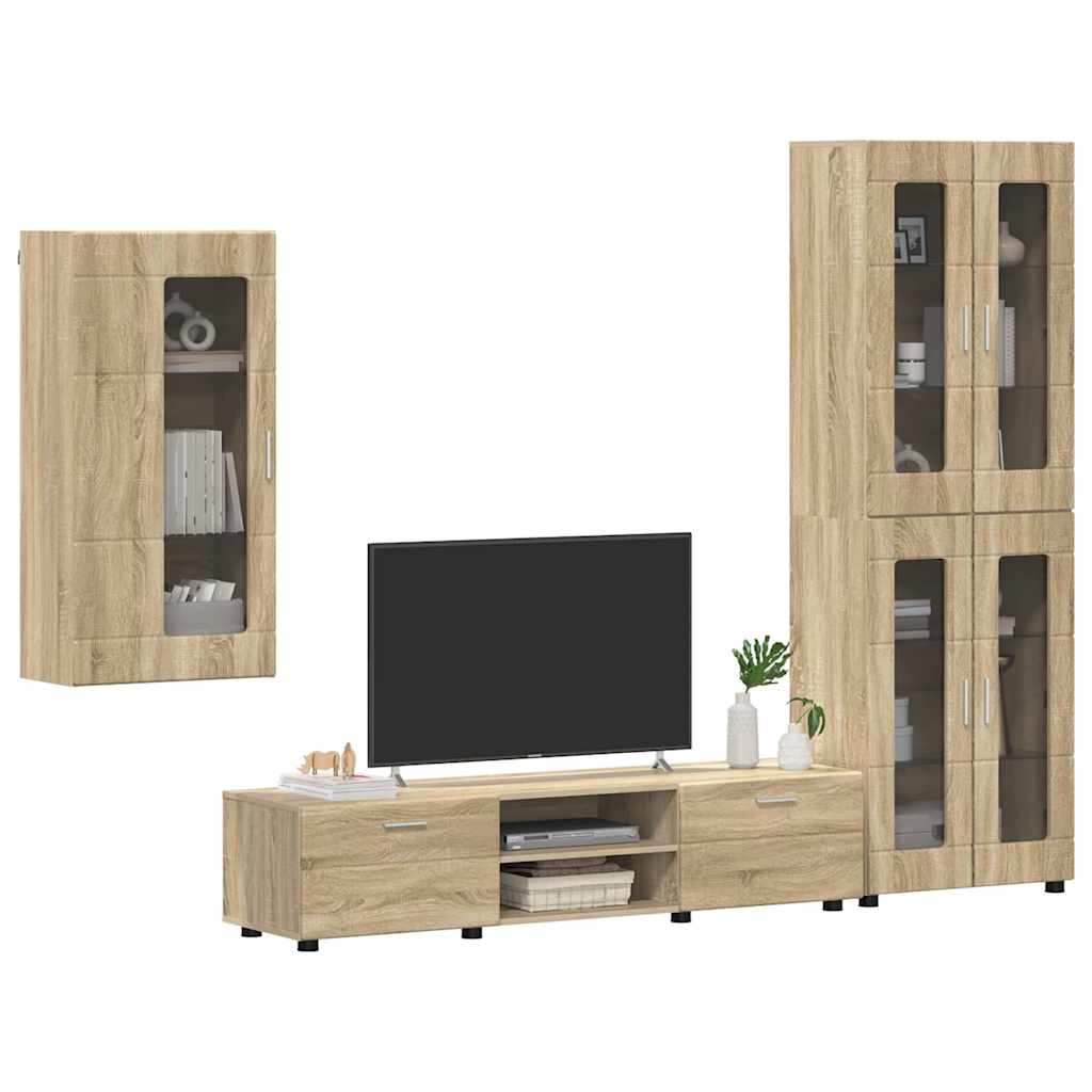 Set mobile TV FLORIN 3 pcs Rovere Sonoma Legno multistrato