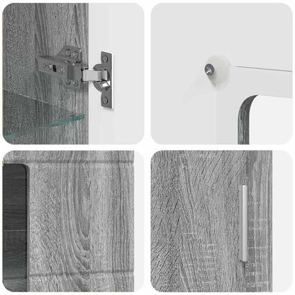 Set mobile TV FLORIN 3 pcs Grigio Sonoma Legno multistrato