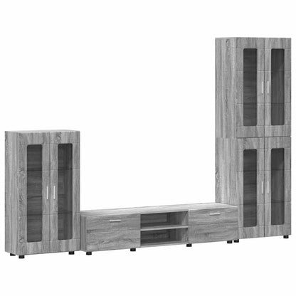 Set mobile TV FLORIN 3 pcs Grigio Sonoma Legno multistrato