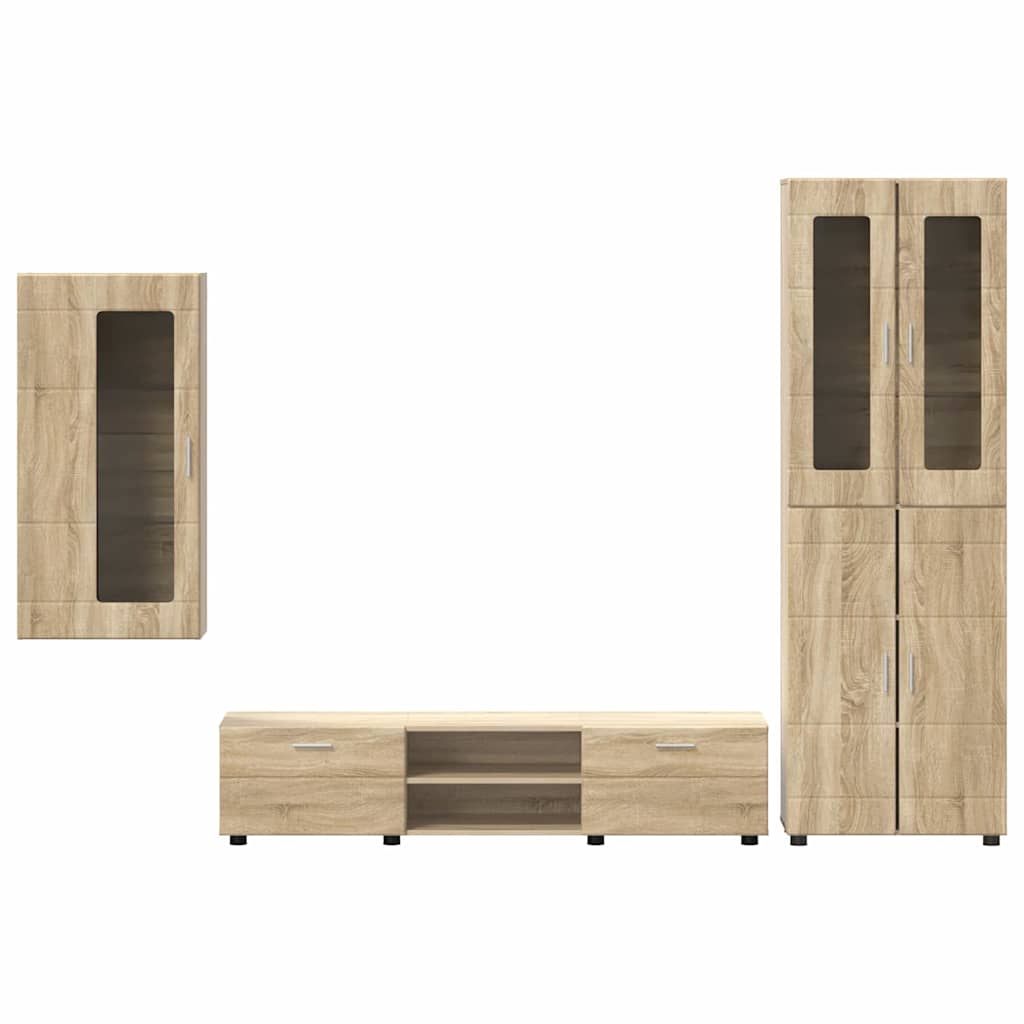 Set mobile TV FLORIN 3 pcs Rovere Sonoma Legno multistrato