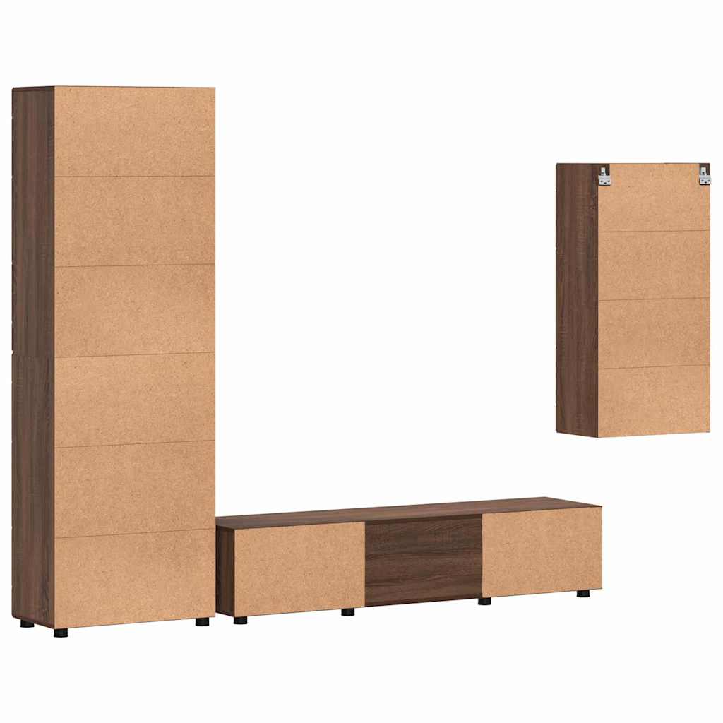 Set mobile TV FLORIN 3 pcs Legno vecchio Legno multistrato | homemem39
