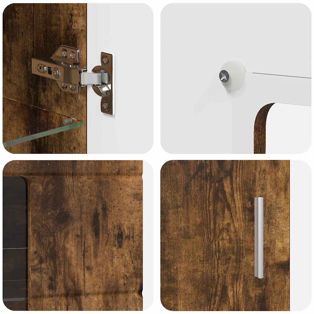 Set mobile TV FLORIN 3 pcs Rovere fumé Legno multistrato