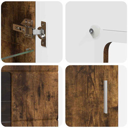 Set mobile TV FLORIN 3 pcs Rovere fumé Legno multistrato