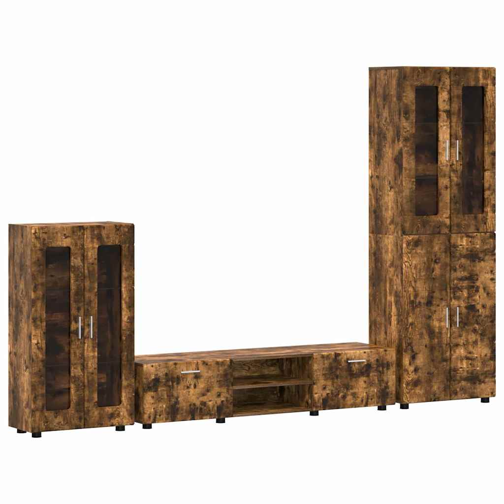 Set mobile TV FLORIN 3 pcs Rovere fumé Legno multistrato | homemem39