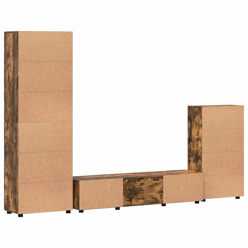 Set mobile TV FLORIN 3 pcs Rovere fumé Legno multistrato | homemem39