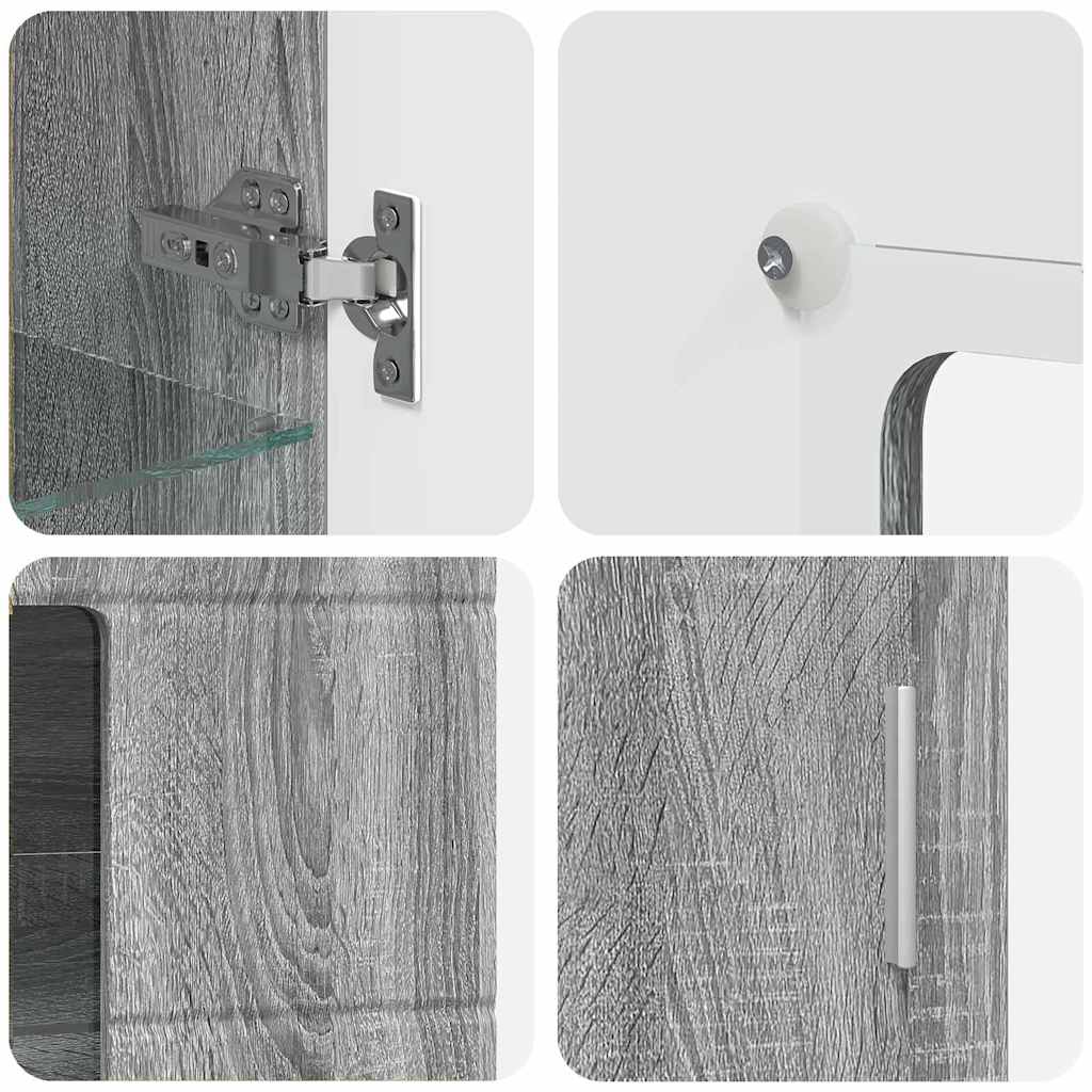 Set mobile TV FLORIN 3 pcs Grigio Sonoma Legno multistrato