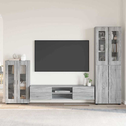 Set mobile TV FLORIN 3 pcs Grigio Sonoma Legno multistrato | homemem39