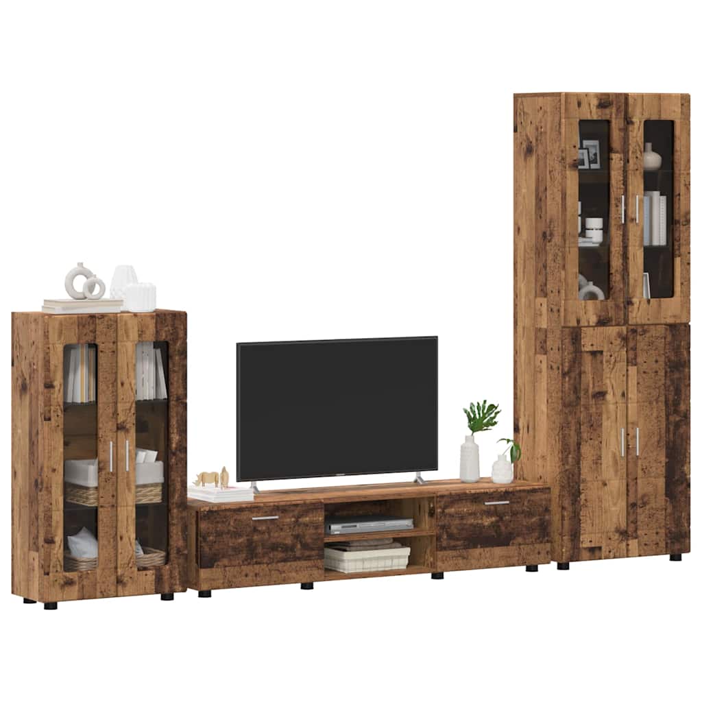 Set mobile TV FLORIN 3 pcs Legno vecchio Legno multistrato | homemem39