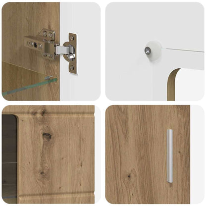Set mobile TV FLORIN 3 pcs Rovere artigianale Legno multistrato