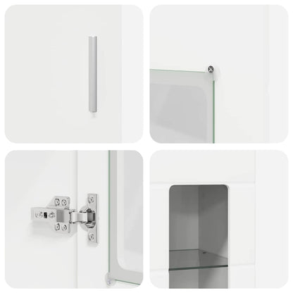 Set mobile TV con porta FLORIN 3 pcs Bianco Legno multistrato