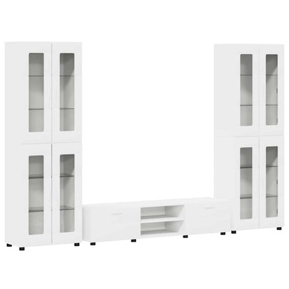 Set mobile TV con porta FLORIN 3 pcs Bianco Legno multistrato | homemem39