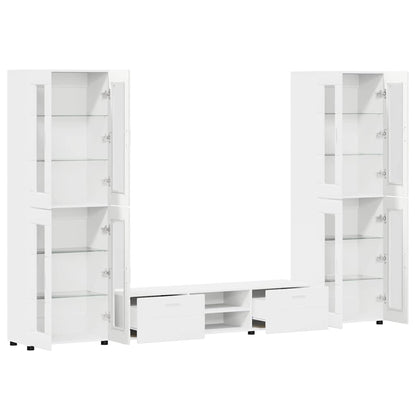 Set mobile TV con porta FLORIN 3 pcs Bianco Legno multistrato | homemem39