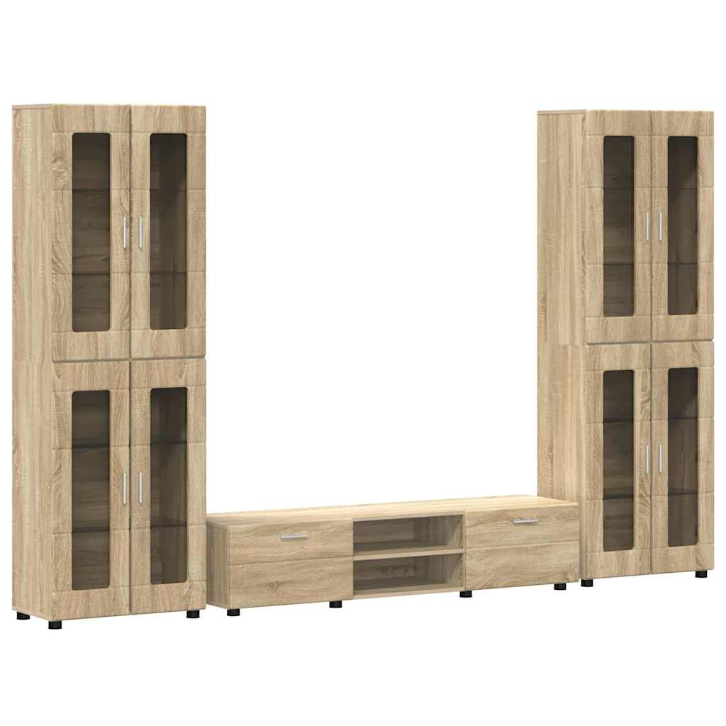 Set mobile TV FLORIN 3 pcs Rovere Sonoma Legno multistrato | homemem39