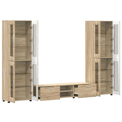 Set mobile TV FLORIN 3 pcs Rovere Sonoma Legno multistrato | homemem39