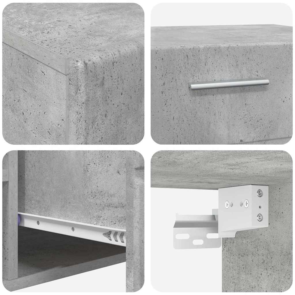 Set mobile TV FLORIN 3 pcs Grigio cemento Legno multistrato | homemem39