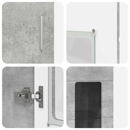 Set mobile TV FLORIN 3 pcs Grigio cemento Legno multistrato