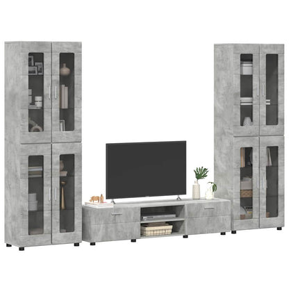 Set mobile TV FLORIN 3 pcs Grigio cemento Legno multistrato | homemem39