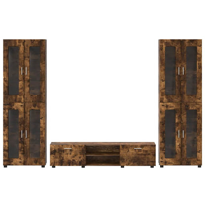 Set mobile TV FLORIN 3 pcs Rovere fumé Legno multistrato | homemem39