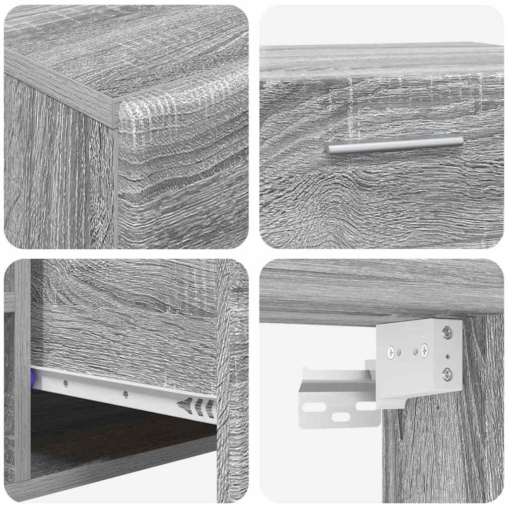 Set mobile TV FLORIN 3 pcs Grigio Sonoma Legno multistrato | homemem39