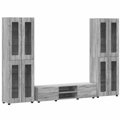 Set mobile TV FLORIN 3 pcs Grigio Sonoma Legno multistrato | homemem39