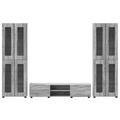 Set mobile TV FLORIN 3 pcs Grigio Sonoma Legno multistrato | homemem39