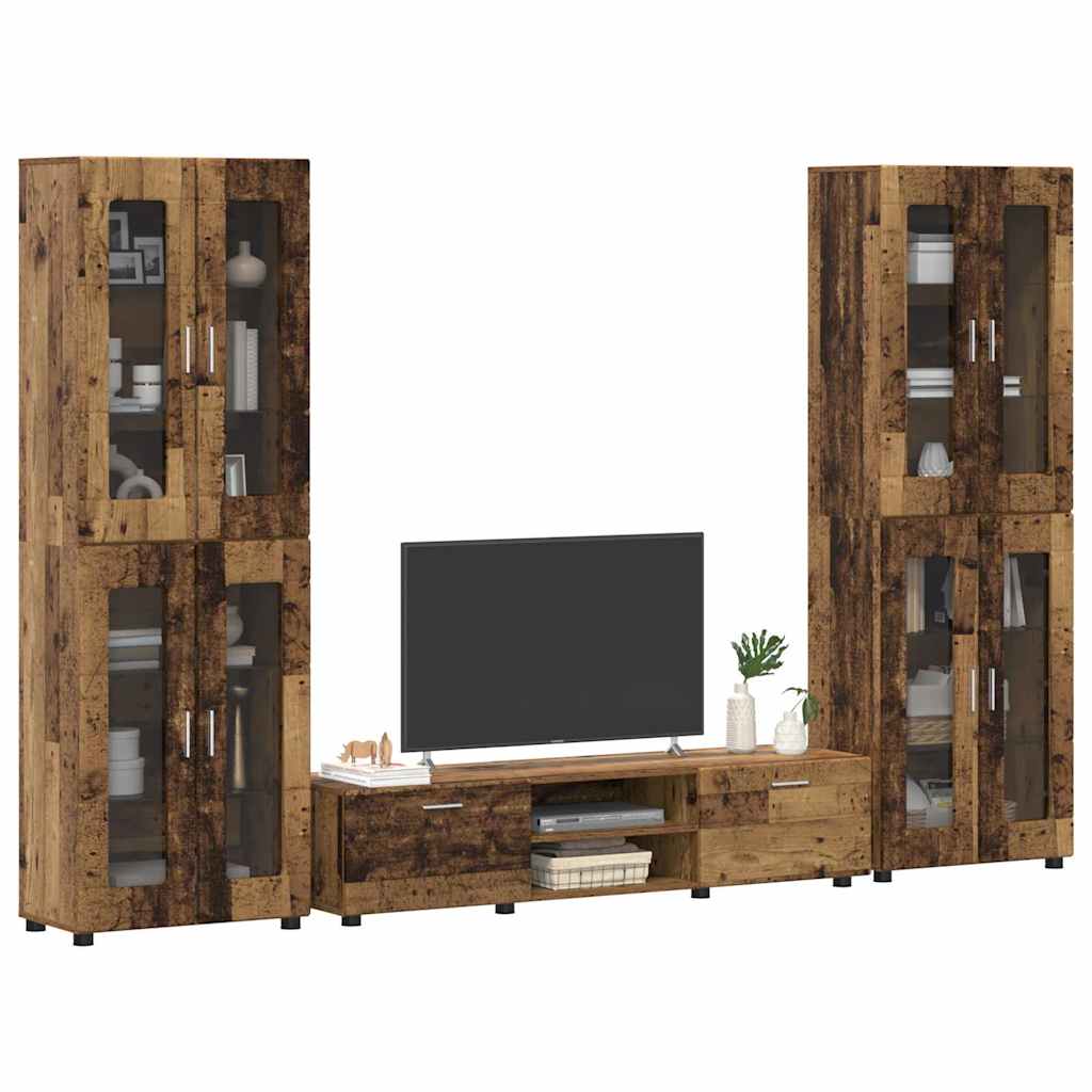 Set mobile TV FLORIN 3 pcs Legno vecchio Legno multistrato | homemem39