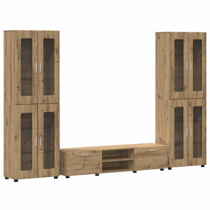 Set mobile TV FLORIN 3 pcs Rovere artigianale Legno multistrato