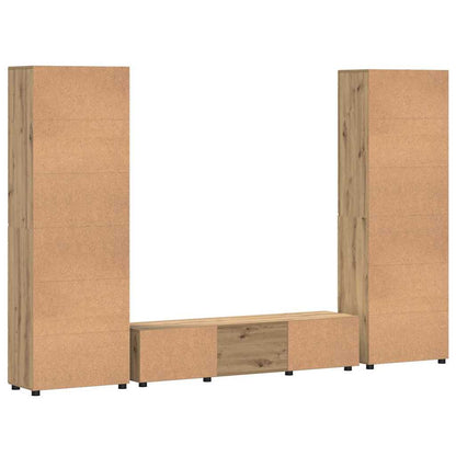 Set mobile TV FLORIN 3 pcs Rovere artigianale Legno multistrato | homemem39