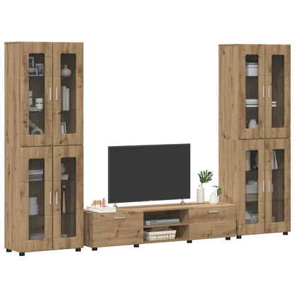 Set mobile TV FLORIN 3 pcs Rovere artigianale Legno multistrato | homemem39