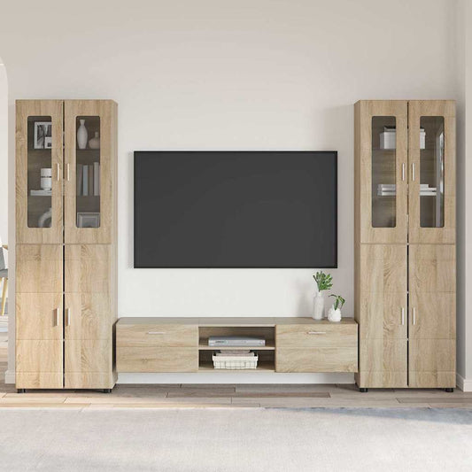 Set mobile TV FLORIN 3 pcs Rovere Sonoma Legno multistrato | homemem39