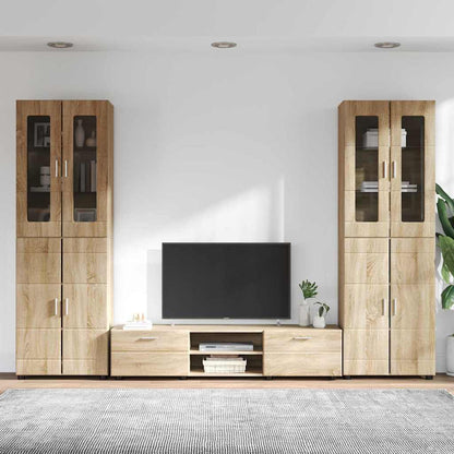 Set mobile TV FLORIN 3 pcs Rovere Sonoma Legno multistrato | homemem39