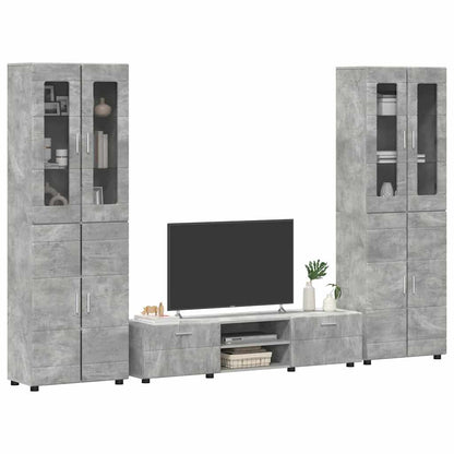 Set mobile TV FLORIN 3 pcs Grigio cemento Legno multistrato | homemem39