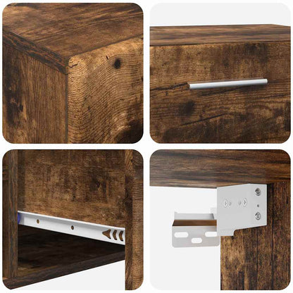 Set mobile TV FLORIN 3 pcs Rovere fumé Legno multistrato