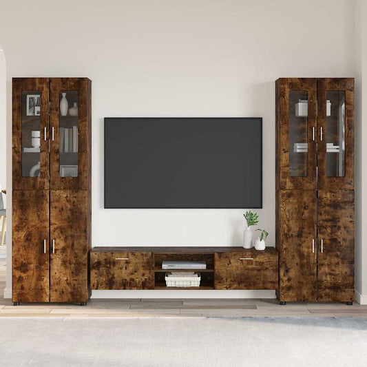 Set mobile TV FLORIN 3 pcs Rovere fumé Legno multistrato | homemem39