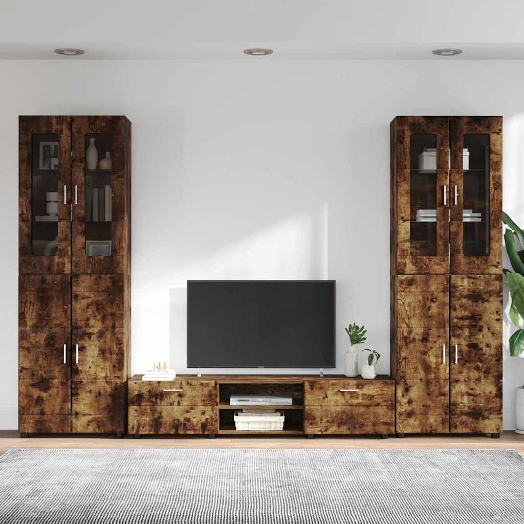 Set mobile TV FLORIN 3 pcs Rovere fumé Legno multistrato | homemem39