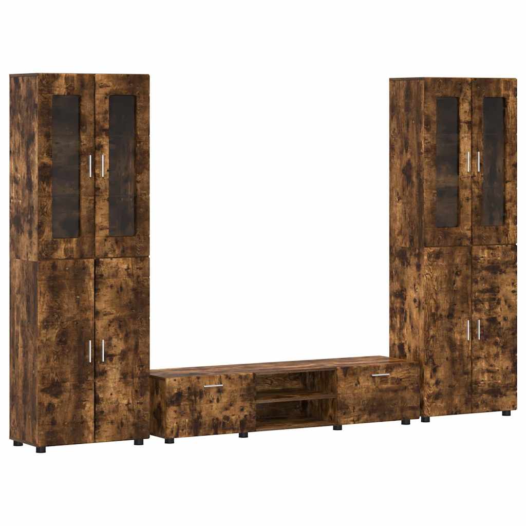 Set mobile TV FLORIN 3 pcs Rovere fumé Legno multistrato | homemem39