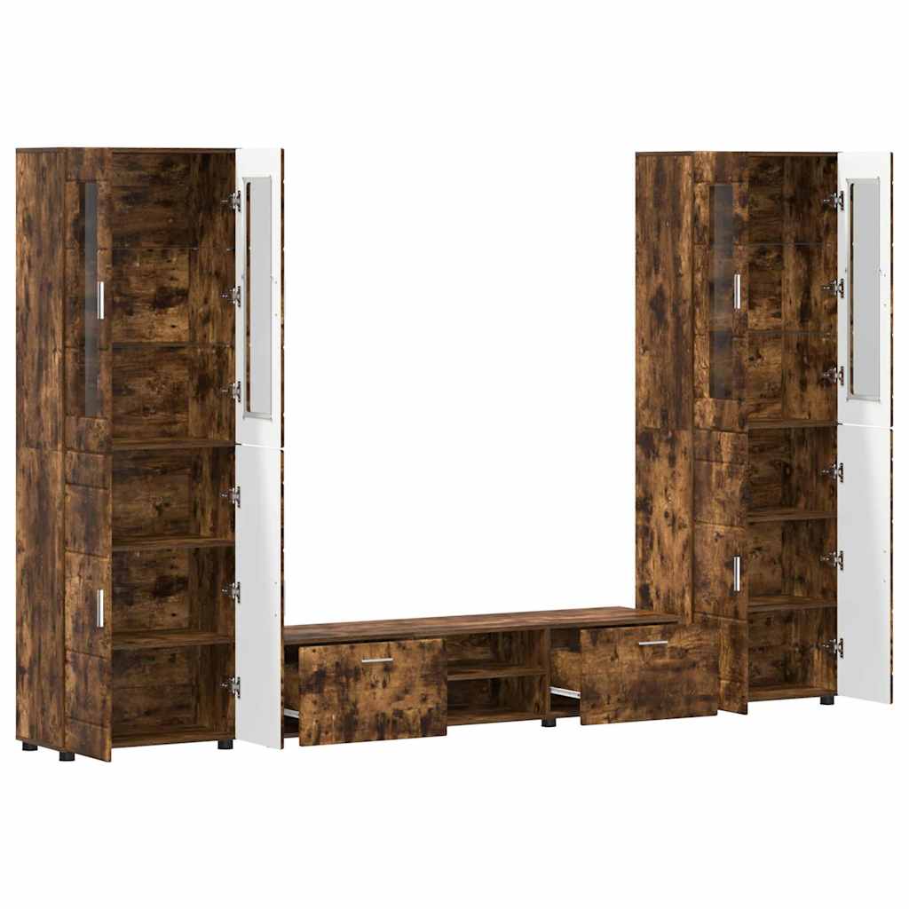 Set mobile TV FLORIN 3 pcs Rovere fumé Legno multistrato | homemem39