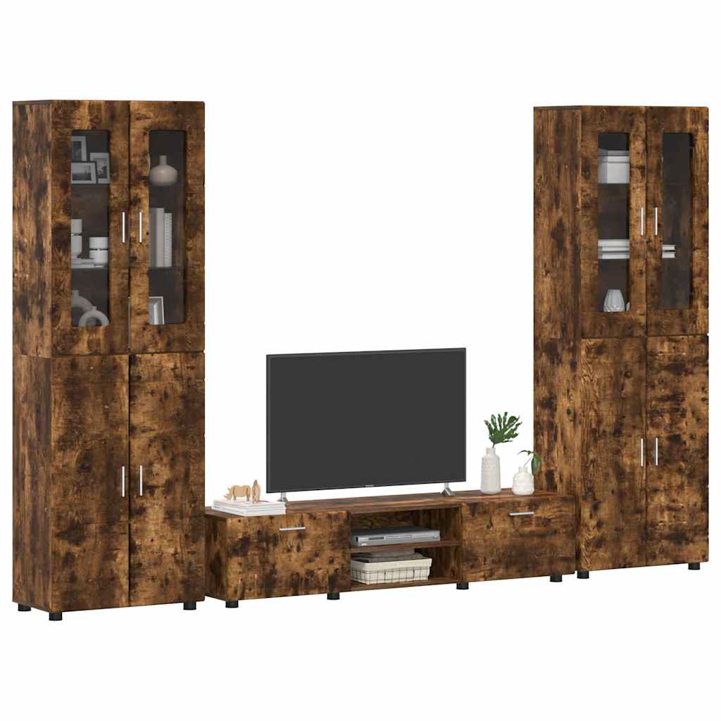 Set mobile TV FLORIN 3 pcs Rovere fumé Legno multistrato | homemem39