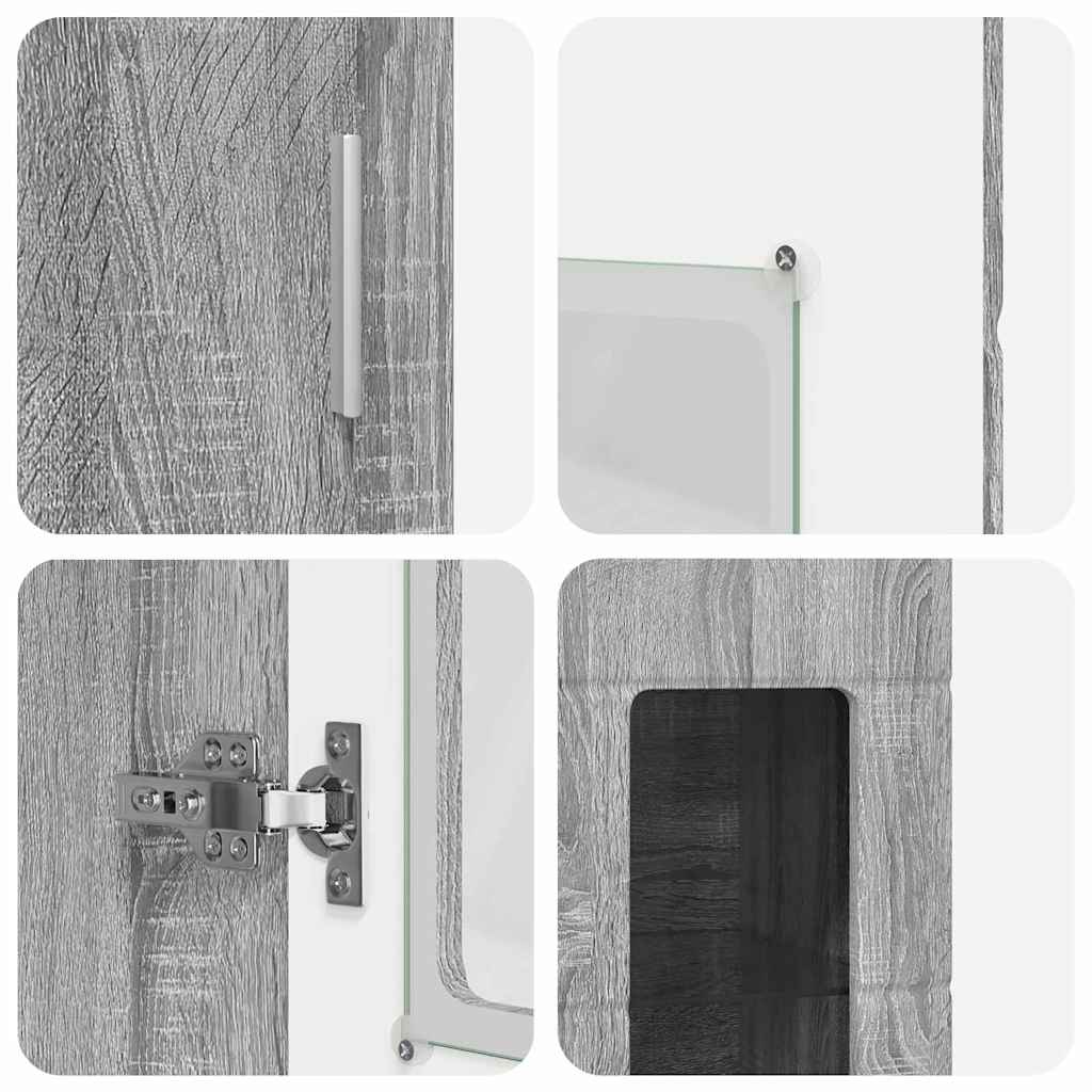 Set mobile TV FLORIN 3 pcs Grigio Sonoma Legno multistrato