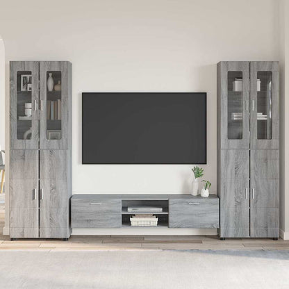 Set mobile TV FLORIN 3 pcs Grigio Sonoma Legno multistrato | homemem39