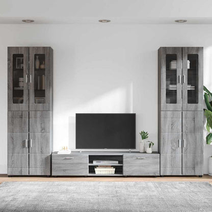 Set mobile TV FLORIN 3 pcs Grigio Sonoma Legno multistrato | homemem39