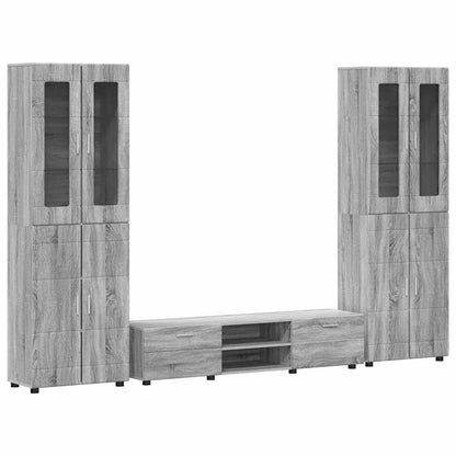 Set mobile TV FLORIN 3 pcs Grigio Sonoma Legno multistrato | homemem39