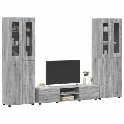 Set mobile TV FLORIN 3 pcs Grigio Sonoma Legno multistrato