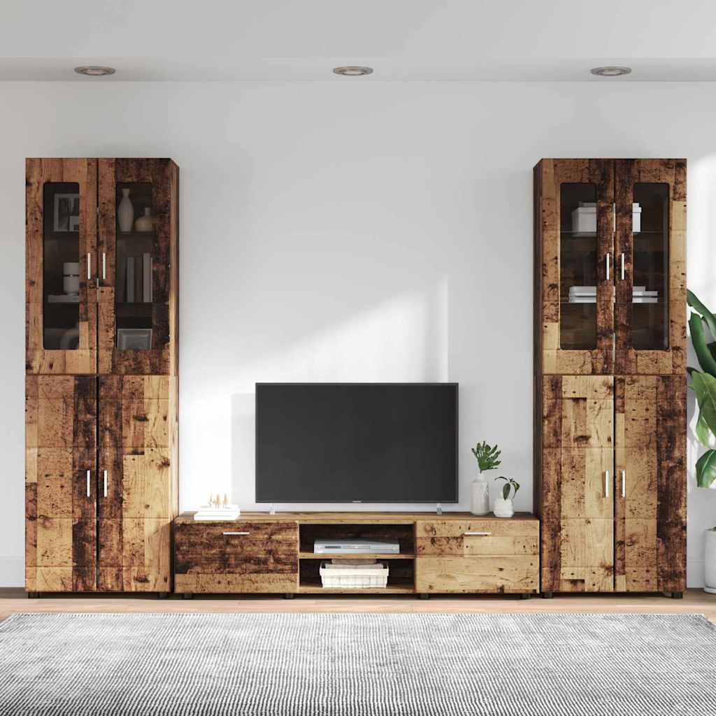 Set mobile TV FLORIN 3 pcs Legno vecchio Legno multistrato | homemem39