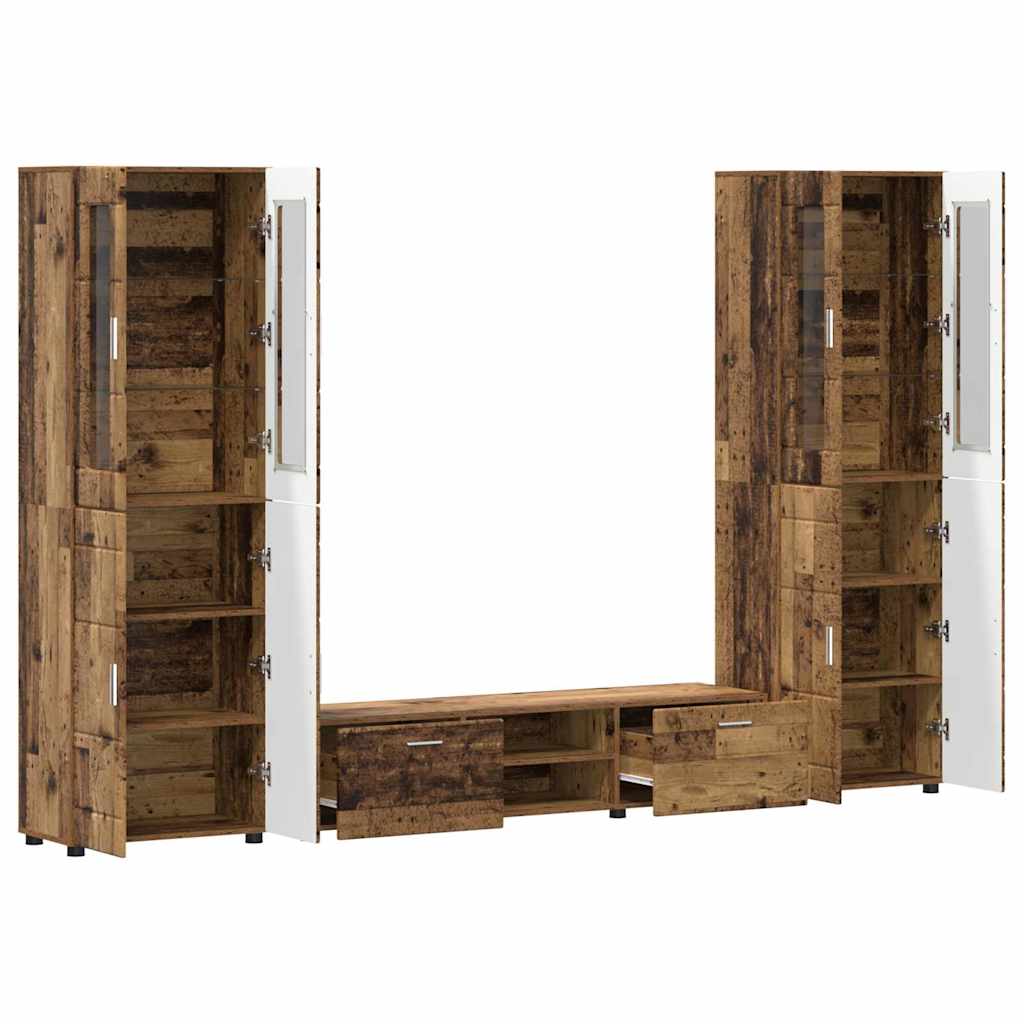 Set mobile TV FLORIN 3 pcs Legno vecchio Legno multistrato | homemem39